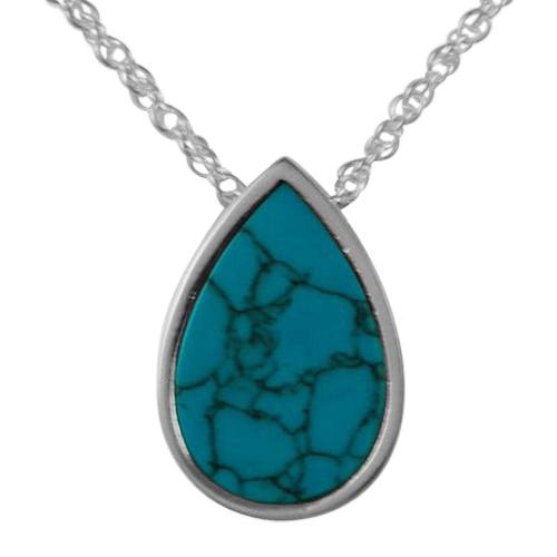 Turquoise Tear Drop Keepsake Pendant